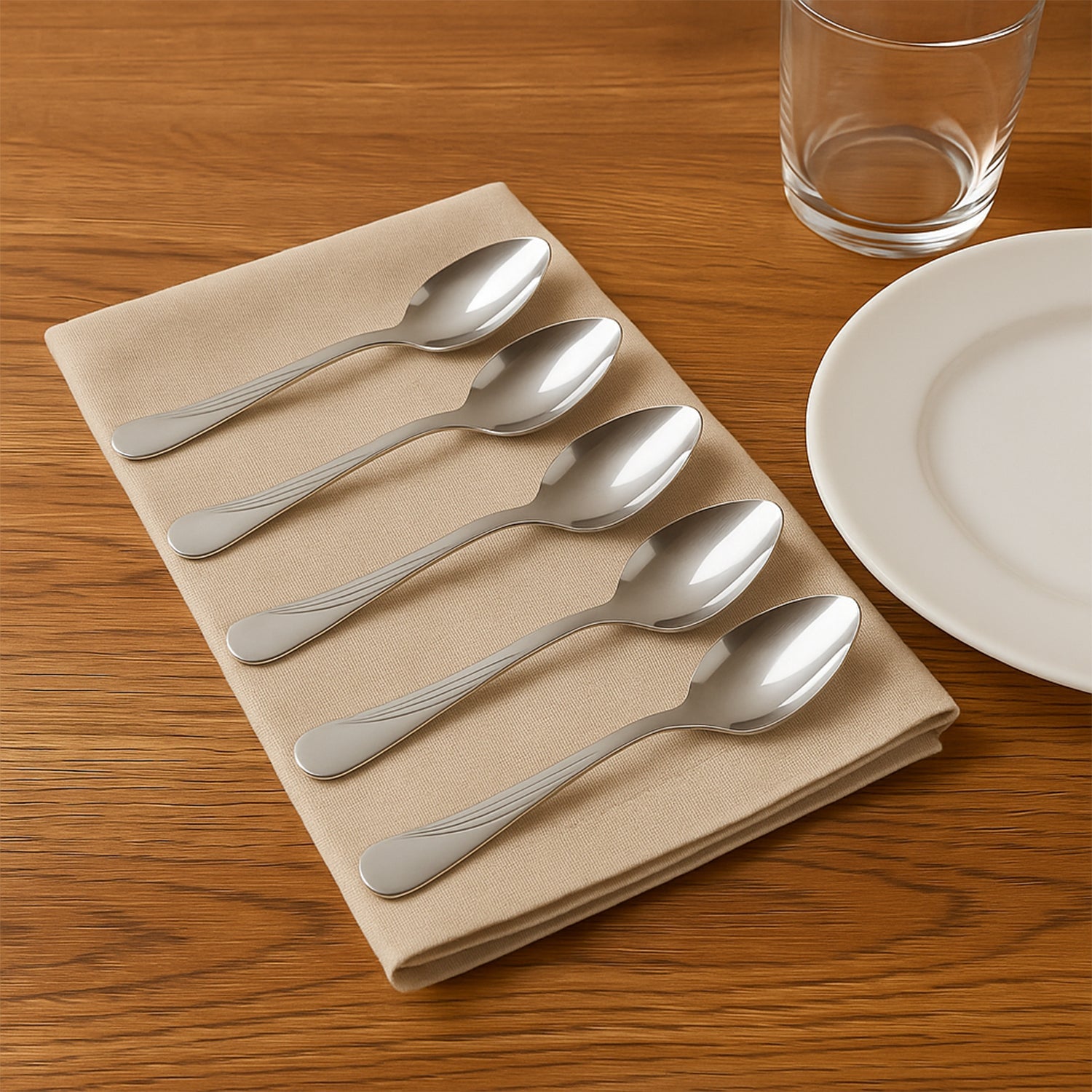 Elegant Stainless Steel Dining Spoons Elegant Stainless Steel Dining Spoons